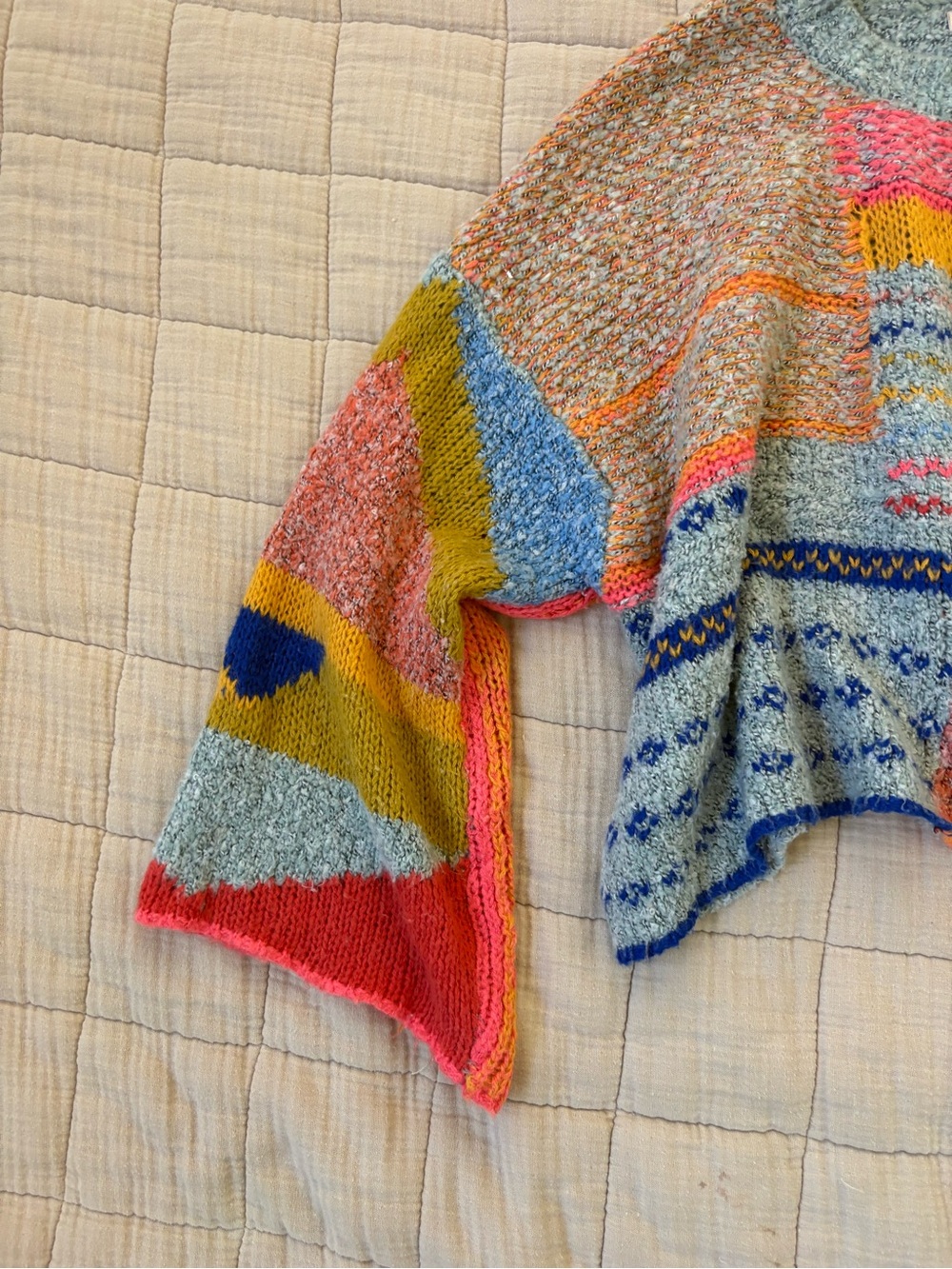 Sincerely Jules Multicolor Cropped Sweater - Picture 4 of 6